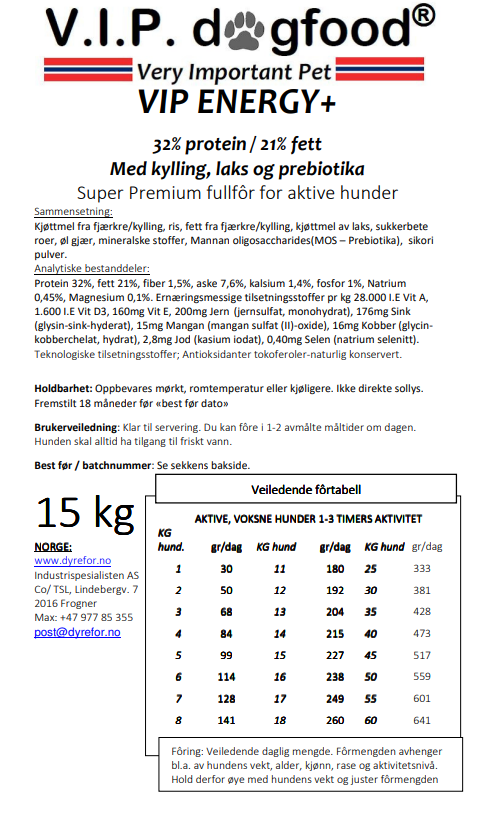 V.I.P. ENERGY+ Qrill 15kg